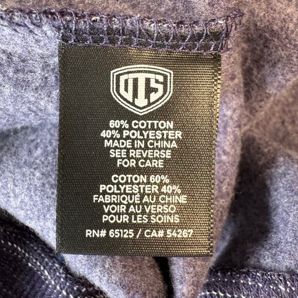 OTS Denver Broncos Cotton NFL Sweatshirt Adult Size L Felt Patch Logo Navy Blue - Picture 10 of 12